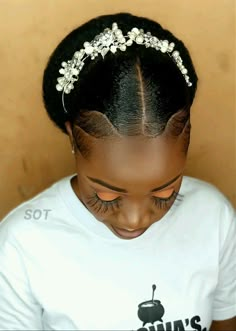 Bridal Pony Hairstyles, Bridal Hair Styles For Natural Hair, Simple Bridal Hair Styles, Bridal Hair Gel Styles, Pony Styles For Natural Hair, Pony For Wedding, Natural Hair Pony Styles, Pony Hairstyles Wedding, Afro Elegant Hairstyles