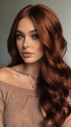 fall hair color dark copper Rich Auburn Hair Color, Brown Hair Fall, Cinnamon Hair, Chestnut Hair