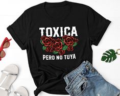 Summer Gift T-shirt With Text Print, Summer Text Print T-shirt For Gift, Summer Slogan Top As Gift, Mexico Shirts, Spanish Shirts, Mexican Shirts, Boss Shirts, Sweet Shirt, Dtg Printing