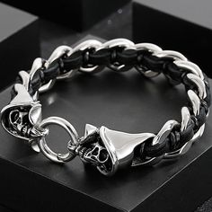 Gothic Bracelet Skull Head Wristbands Male Boys Big Size 24CM 9.4" Leatherman Bracelet Mens Jewellery Hand Accessories 
   
 Style: Neo-Gothic 
 Shape\pattern: Skeleton 
 Origin: Mainland China 
 Model Number: 1005002328379663 
 Metals Type: Stainless Steel 
 Material: Leather 
 Item Type: Bracelets 
 Gothic Bracelet Skull: Leatherman Bracelet 
 Gender: Men 
 Fine or Fashion: Fashion 
 Dropshippin Dropshipping Acceptable 
 Compatibility: All Compatible 
 Clasp Type: Spring-ring-clasps 
 Chain Ty Leatherman Bracelet, Neo Gothic, Gothic Bracelet, Packing Gift, Mens Jewellery, Trendy Boy Outfits, Hand Accessories, Bracelet Mens, Accessories Style