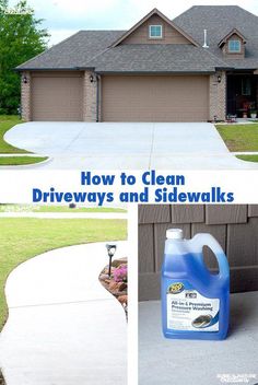 how to clean driveways and sidewalks