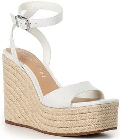 Gianni Bini Senna Leather Jute Platform Wedge Sandals | Dillard's Synthetic Strap Wedge Sandals, High Heel Synthetic Strap Wedge Sandals, Synthetic Wedge Heel Sandals With Strap, Synthetic Strap Wedge Heel Sandals, Synthetic Strap Sandals With Wedge Heel, Synthetic High Heel Wedge Sandals With Strap, Synthetic Wedge Heels With Strap, Summer Synthetic Strap Wedge Sandals, Synthetic Wedge Heel Sandals With Buckle Closure