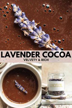 lavender and cocoa are the ingredients for this chocolate dessert