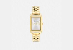 Liz Watch, 30 Mm X 22 Mm | COACH OUTLET Luxury Gold Coach Watch Accessories, Coach Gold Watch, Coach Gold Watches With Metal Dial, Elegant Gold Coach Watch, Coach Liz Watch, Coach Women Watch, Coach Watch, 2024 Wishlist, Gold Watches Women