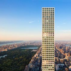 an aerial view of a skyscraper with the words 42 park avenue