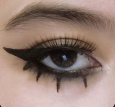 Elaborate Eyeliner, Grunge Eyeliner, Eyeliner Ideas, Real Cat, Lash Kit, Alt Makeup