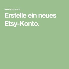 a green background with the words etsy - konto written in white on it