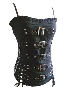 Punk Corset, Goth Tops, Punk Clothes, Gothic Outfit, Gothic Pants, Punk Looks, Attitude Clothing, Goth Corset