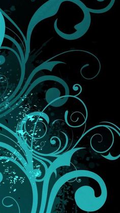 an abstract blue background with swirls and bubbles