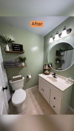 the bathroom is clean and ready to be used as a home decorating project,