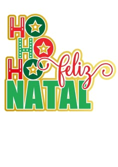 the words hope, holly and natal are in different colors on a white background