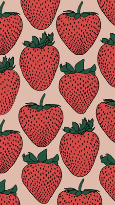 Strawberry Wallpaper, Fruit Wallpaper, Simple Iphone Wallpaper, Iphone Wallpaper Pattern, Apple Watch Wallpaper, Watch Wallpaper, 背景 シンプル