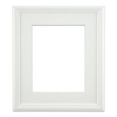 an empty white frame on a white background