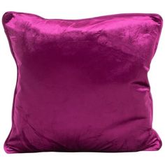 a purple pillow on a white background