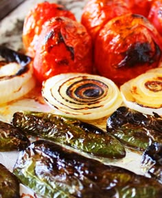 there are many different types of peppers on the table