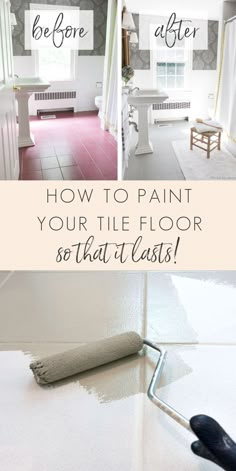 how to paint your tile floor so that it last