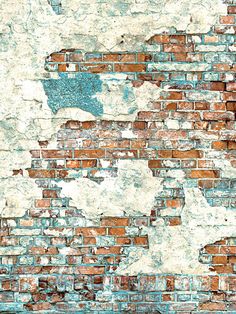 Distressed Brick Wall Photography Backdrop - Photography backdrop featuring a distressed brick wall with peeling paint and textured elements Peeling Paint Texture, Distressed Brick Wall, Brick Wall Photography, Distressed Brick, Green Screen Backdrop, Brick Wall Backdrop, Senior Picture Props, Umbrella Photography, Brick Backdrops