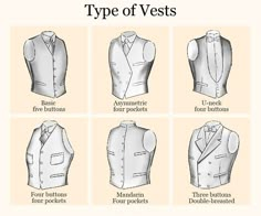 Educate yourself on the different types of #TuxedoVests and find the one that matches your #tuxedo style. Types Of Vests, Vest Types, Dress Vest, Fashion Dictionary, Clothing Design Sketches, Fashion Vocabulary, Men Style Tips