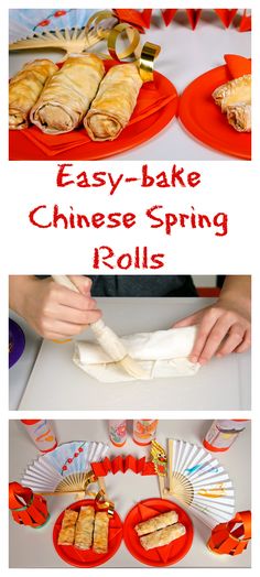 an easy baked chinese spring rolls recipe