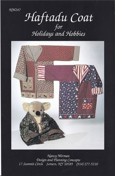 a book with an image of clothes and a teddy bear on the cover, which reads haffadu coat for holidays and hobbies