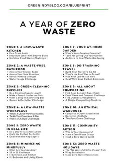 a year of zero waste poster