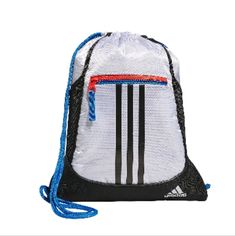 Backpack Usually Has Two Straps That Go Over The Shoulders. It Is Used To Carry Things In It, And It Often Has Many Pockets Or Compartments To Carry Things. No Returns Accepted Adidas Blue Backpack, White Sports Bag For Back To School, Casual Sports Bags For Back To School, Sporty Standard Backpack For School, White Sporty School Bag, Sporty White School Bag, Blue Adidas Bags For Everyday Use, Adidas Blue Bags For Everyday Use, Sporty Standard Backpack For Back To School