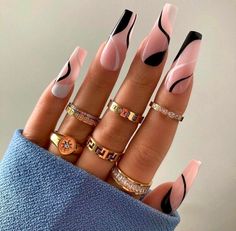 Black Nail, Acrylic Nails Coffin Short, Short Acrylic Nails