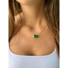 Introducing this Vivid Green Colombian Emerald connecting choker necklace set in 18k solid yellow gold. The pendant seamlessly integrates with the cable chain in what's known as a 'floating' solitaire pendant necklace. The chain necklace features 2 closure holes that allow for an adjustable length on the neck.   This gem displays a very fine, richly saturated vivid green color that is representative of top-quality emeralds. Finely cut to enhance the overall visual appeal and optimize color refraction. Fine quality emeralds in excess of 8 carats are quite rare, and the combination of origin and quality elements for this emerald signifies a gemstone worthy of distinction.   Stationed on an elegant 4-prong basket solitaire mounting. Stamped '750' on the clasp. Video Link: https://youtube.com/ Elegant Emerald Necklace With Cable Chain, Elegant Emerald Necklace With Cable Chain As Gift, Gold Single Strand Emerald Necklace Gift, Gold Single Strand Emerald Necklace As Gift, Yellow Gold Single Strand Emerald Necklace Gift, Emerald Pendant Necklace, Chanel Flower, Solitaire Pendant Necklace, Vintage Beads Necklace