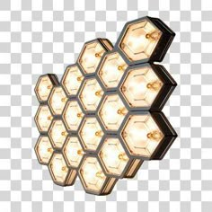 a light fixture hanging from the ceiling with many lights on it png clipart