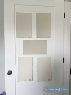 the door is white and has four different shades of paint on it, including gray