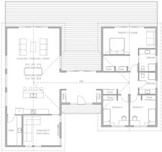 the floor plan for a two bedroom apartment with an attached kitchen and living room area