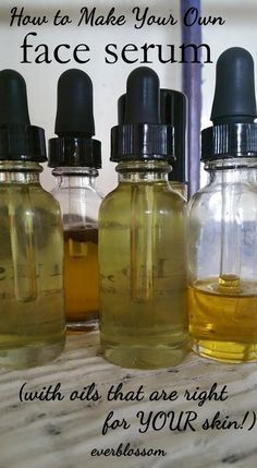 Learn to make your own face serum for YOUR skin type! Rose Hip Oil, Salve Recipes, Skin Minecraft, Homemade Lotion, Face Wrinkles, Diy Candle, Low Waste