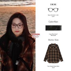 cr.ahyon.style Check Shirt, Wool Scarf, Calvin Klein Jeans, Calvin Klein, Dior, Wool