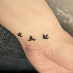 Three Birds Tattoo, White Bird Tattoos, Little Bird Tattoos, Tiny Bird Tattoos, Fav Flower, Cats Tattoo, Freedom Tattoos, Bird Tattoo Wrist