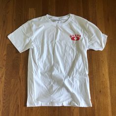 Brand New Never Worn White Guard T Shirt. Size L. New With Tags But Brand Does Not Have Normal Attached Tags Lifeguard Outfit, Lifeguard Shirt, Crochet Tee, Mickey Mouse Shirts, Boyfriend T Shirt, Cotton Logo, Casual Pullover, Striped Tee, Shirt Sleeves