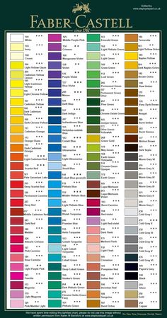 the color chart for faber castle