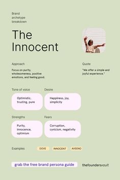 an info sheet for the innocent