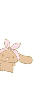 a cartoon bunny with a pink bow on it's head