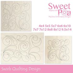 the swirls quilting design for sweet pea