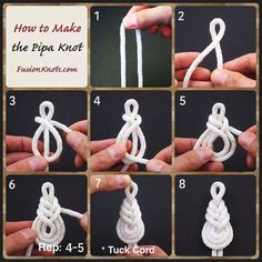 instructions for how to make the pipa knot