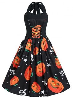 Costume Family, Halloween Pin Up, Costume College, Hot Halloween, Plus Size Vintage Dresses, Pumpkin Dress, Celebrity Halloween Costumes, Halloween Pins, Plus Size Halloween