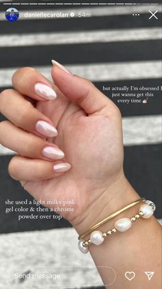 Wedding Guest Gel Nails, Cute Nails For Engagement, Almond Nails Wedding Guest, Maternity Shoot Nails, Sophia Richie Nails, Glossy White Nails, Morocco Nails, Milky Pink Almond Nails, Engagement Nail Ideas