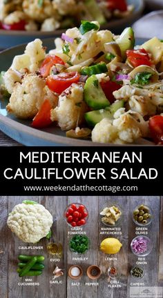 Plate of Mediterranean Cauliflower Salad
Ingredients: Cauliflower, tomatoes, marinated artichokes, olives, veggies, lemon, garlic, capers and chili flakes. Artichoke Recipes Marinated, Cauliflower Mediterranean Salad, Cauliflower Greek Salad, Vegetable Mediterranean Recipes, Cauliflower Olive Salad, Califlower Recipes Mediterranean, Pickled Artichoke Recipes, Best Dinner Salad Recipes, Healthy Fresh Recipes