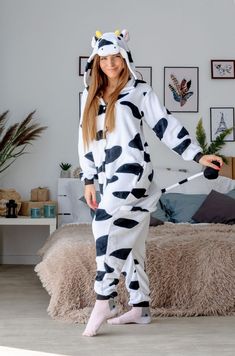 Cow Costume Adult Cow Onesie Cow Pajamas Cow Cosplay Adult - Etsy Cheap Winter Onesie With Cartoon Print, Cow Pajamas, Cow Cosplay, Farm Animal Costumes, Cow Onesie, Pyjamas Onesie, Animal Onesies, Cow Outfits, Cow Costume