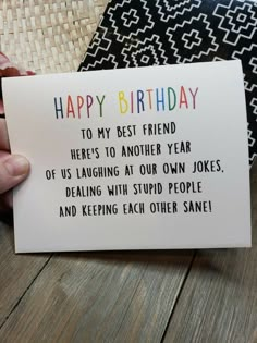 Birthday Card Best Friend, Heartfelt Birthday Wishes, Best Friend Card, Card Best Friend, Birthday Card Sayings, Happy Birthday Love Quotes