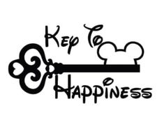 mickey mouse key to happiness with the words keep calm