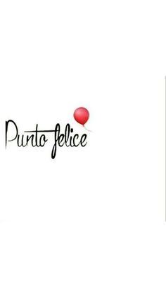 the logo for punto - felicee is shown in black and white with red balloons