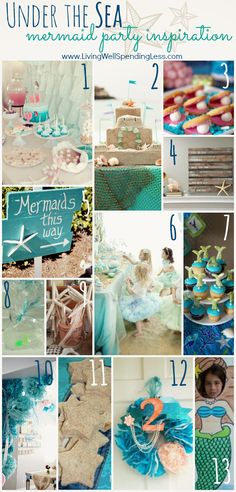 the under the sea theme is featured in this collage