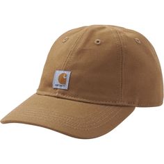 PRICES MAY VARY. Woven canvas hat with pre-curved visor Carhartt label on front Infant/toddler has elastic back Child/Youth has adjustable hook-and-loop closure Toddler Carhartt, Carhartt Kids, Kids Carhartt, Infant Hat, Canvas Hat, Baby Cap, Signature Canvas, Fitted Caps, Kids Hats