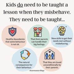 kids do need to be taught a lesson when they misbehave they need to be taught